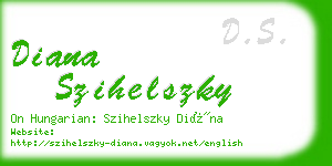 diana szihelszky business card